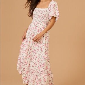 Altar'd State Pink Floral Maxi Dress